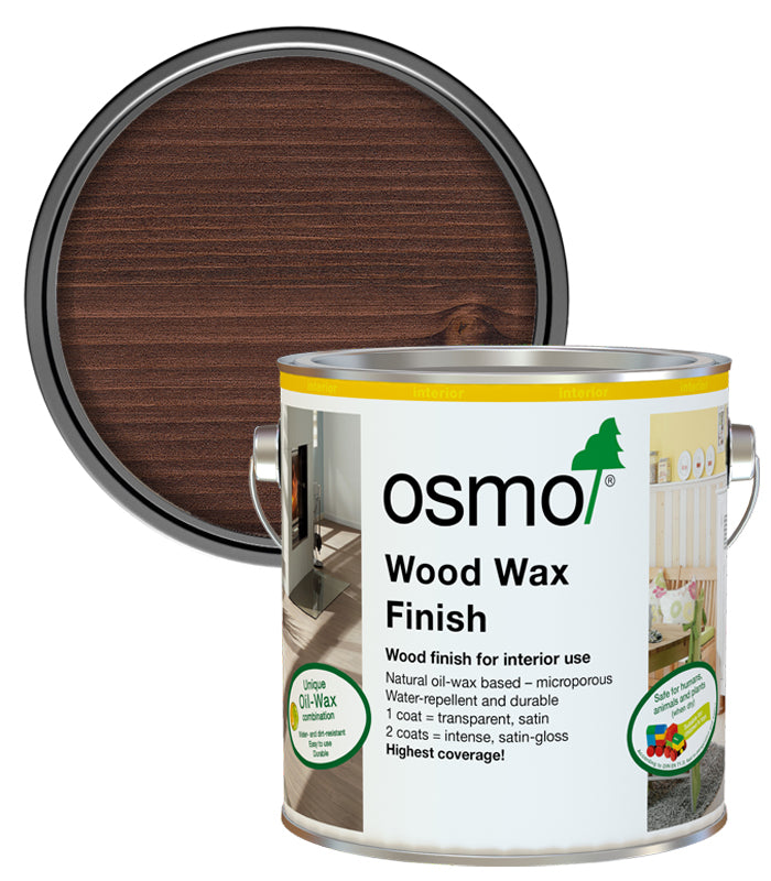 Osmo Wood Wax Finish Satin - Ebony - 2.5 Litre