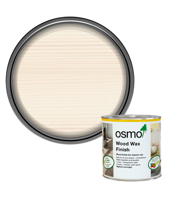 Osmo Wood Wax Finish Satin - White - 375ml