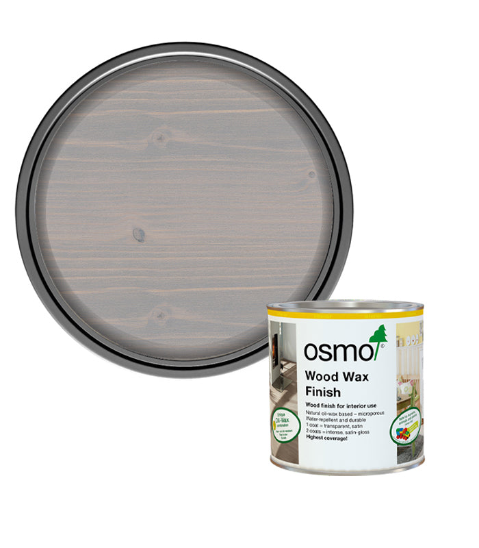 Osmo Wood Wax Finish Satin - Silk Grey - 375ml