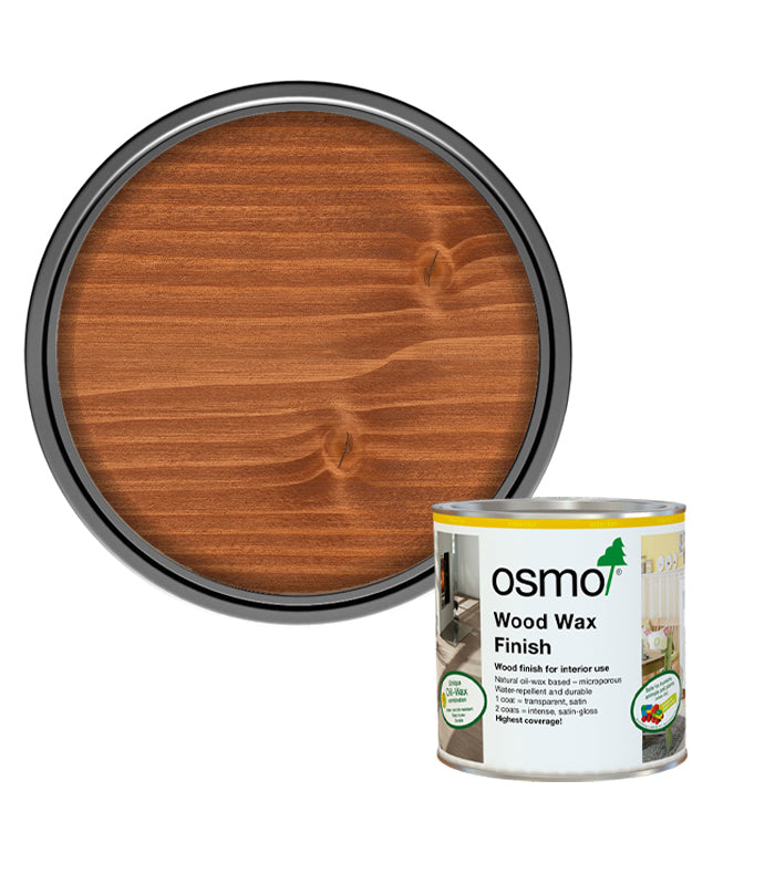 Osmo Wood Wax Finish Satin - Mahogany - 375ml