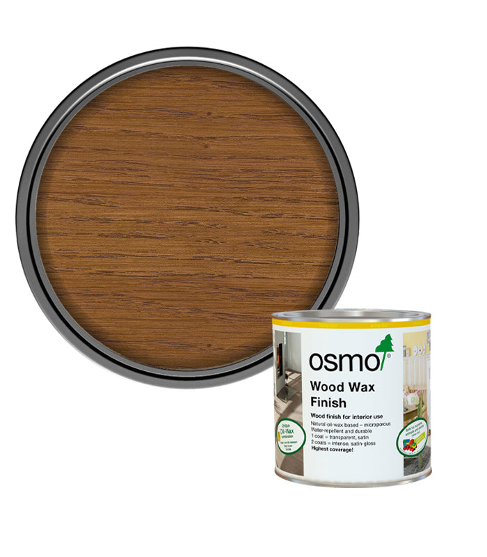 Osmo Wood Wax Finish Satin - Cognac - 375ml