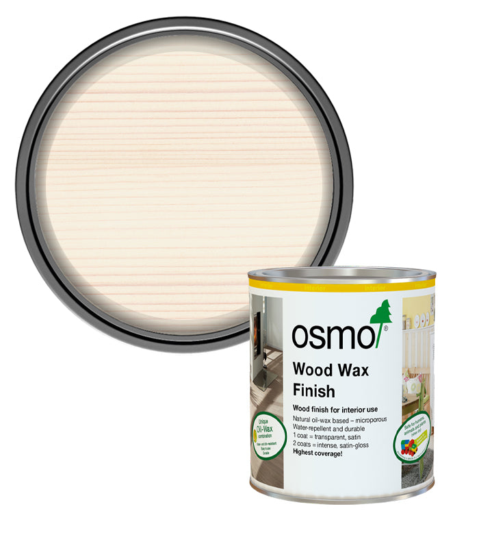 Osmo Wood Wax Finish Satin - White - 750ml