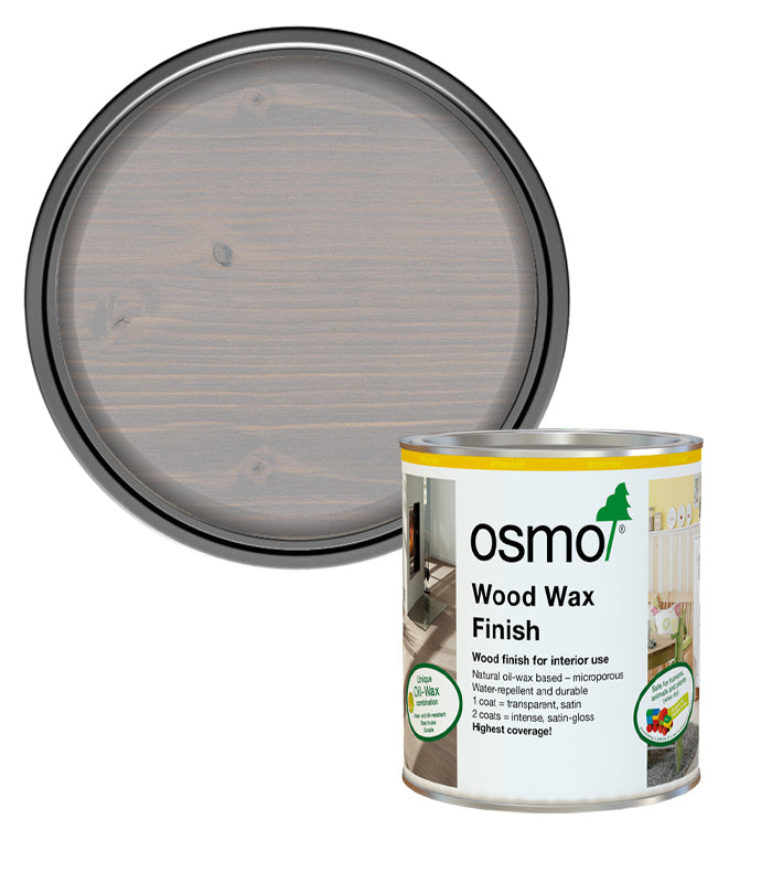 Osmo Wood Wax Finish Satin - Silk Grey - 750ml