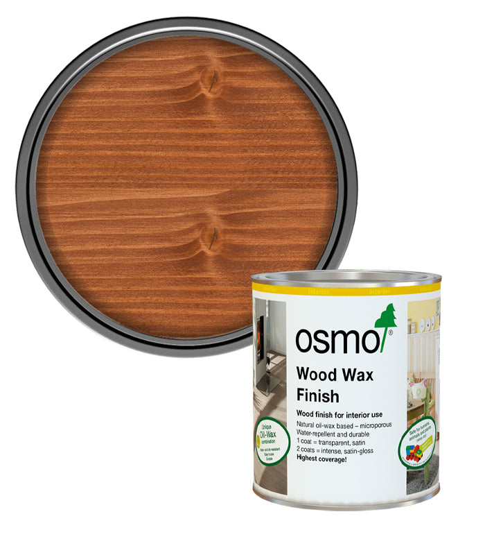 Osmo Wood Wax Finish Satin - Mahogany - 750ml