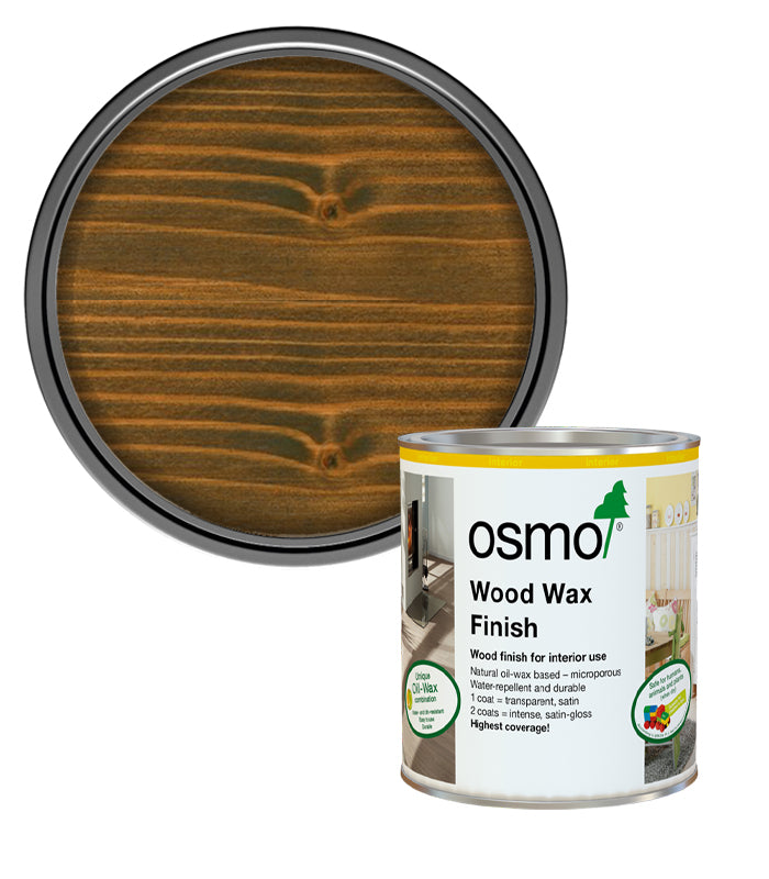 Osmo Wood Wax Finish Satin - Walnut - 750ml