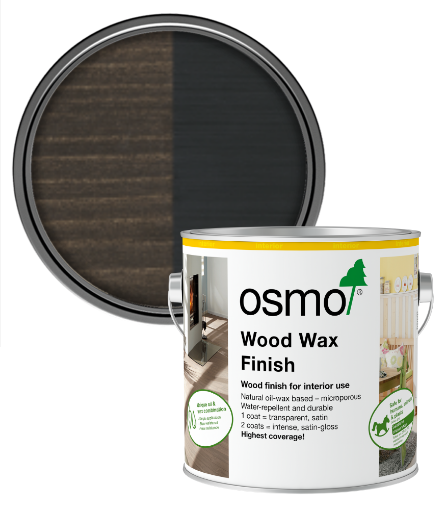 Osmo Wood Wax Finish Satin - Black - 2.5L