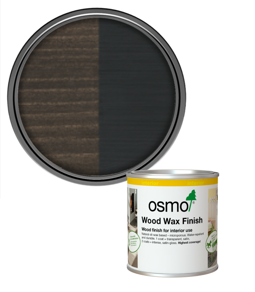 Osmo Wood Wax Finish Satin - Black - 375ml