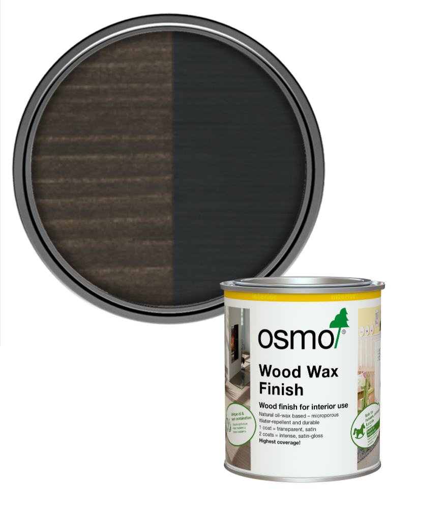 Osmo Wood Wax Finish Satin - Black - 750ml