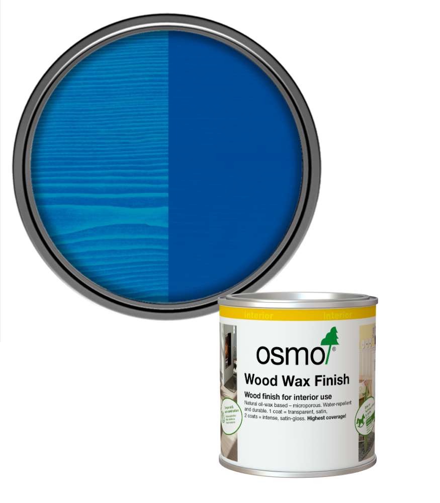 Osmo Wood Wax Finish Satin - Blue - 375ml