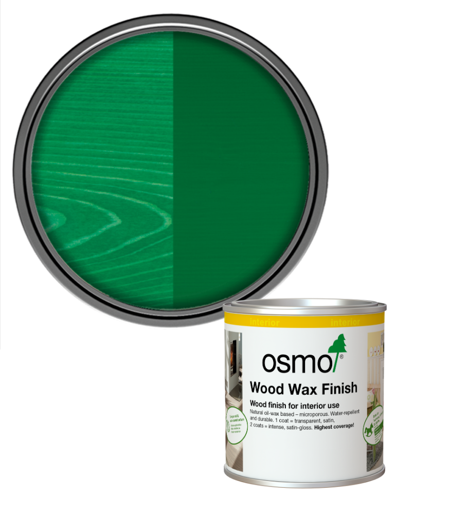 Osmo Wood Wax Finish Satin - Green - 375ml
