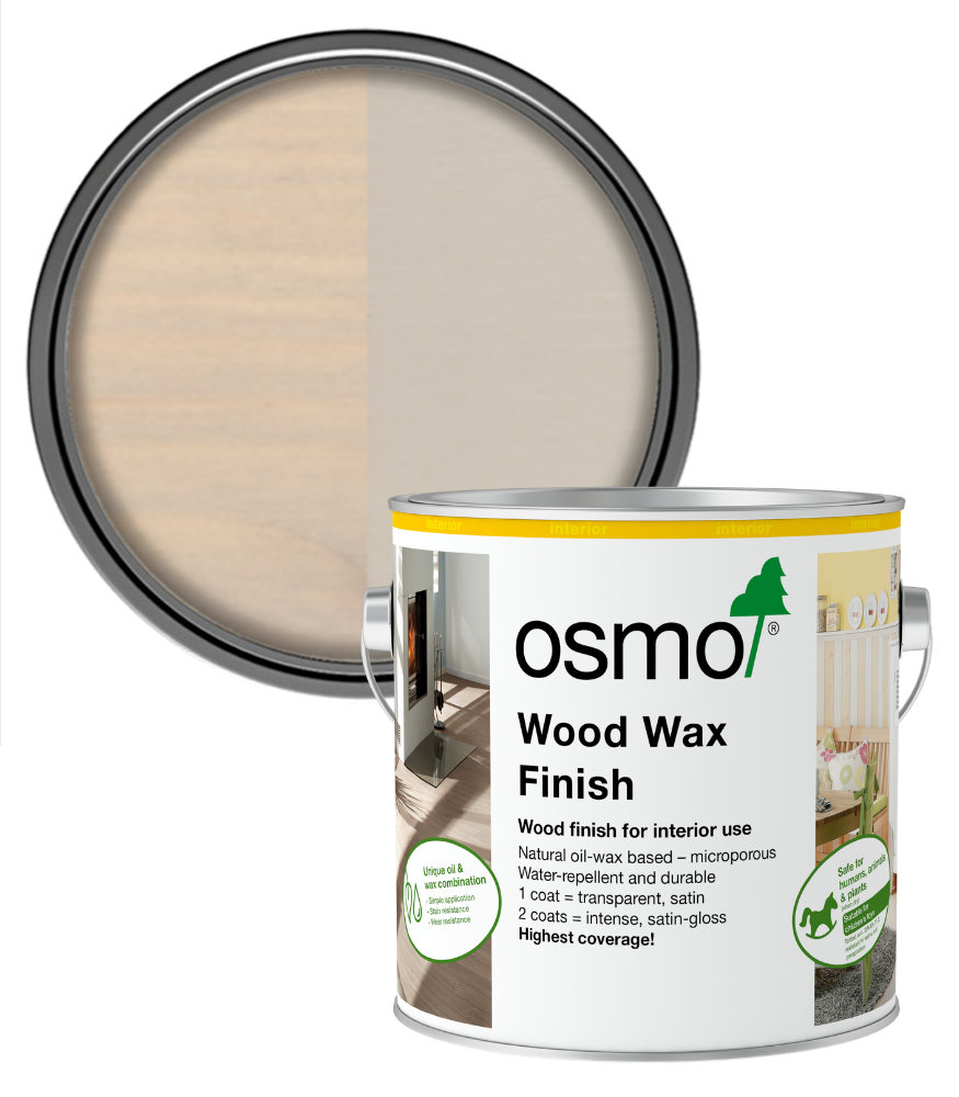 Osmo Wood Wax Finish Satin - Pebble - 2.5L