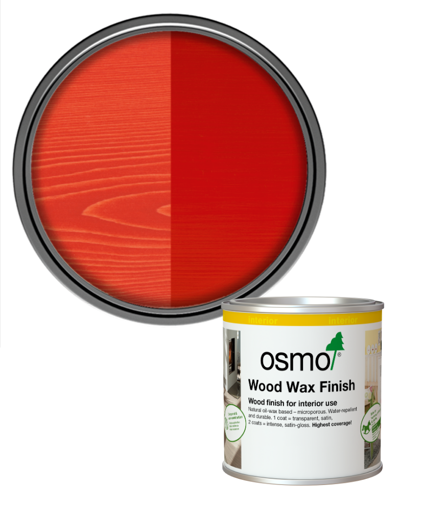 Osmo Wood Wax Finish Satin - Red - 375ml