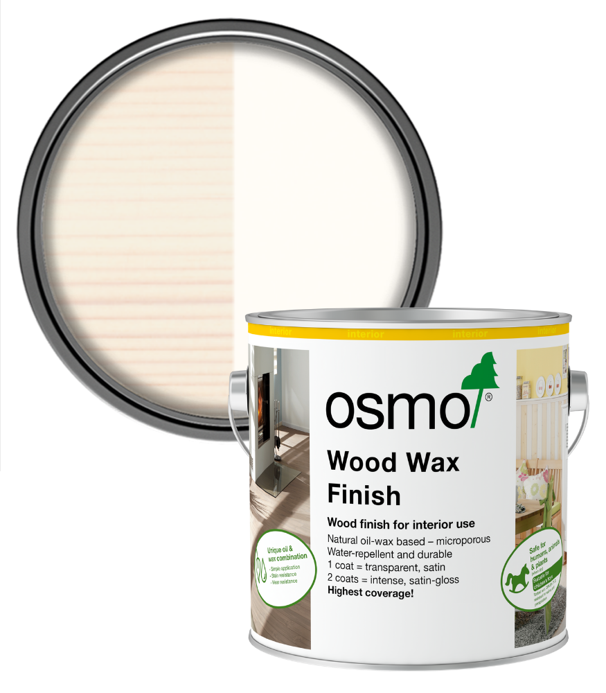 Osmo Wood Wax Finish Satin - Snow - 2.5L