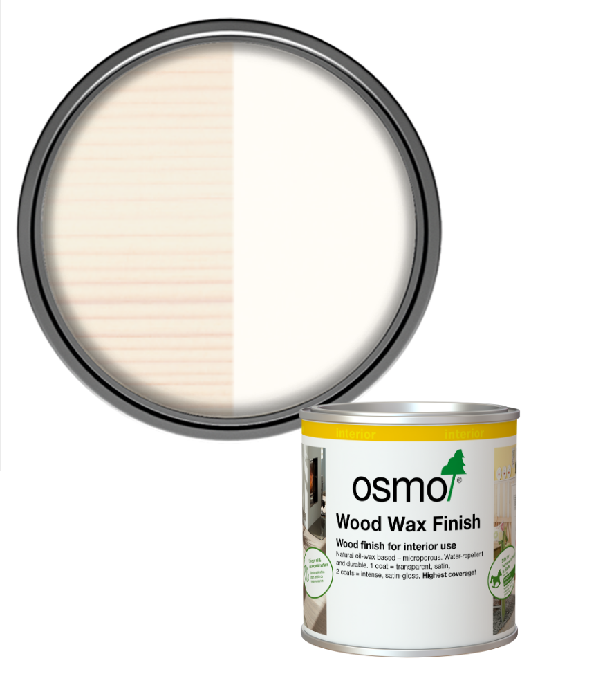 Osmo Wood Wax Finish Satin - Snow - 375ml