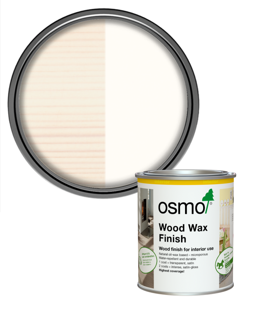 Osmo Wood Wax Finish Satin - Snow - 750ml