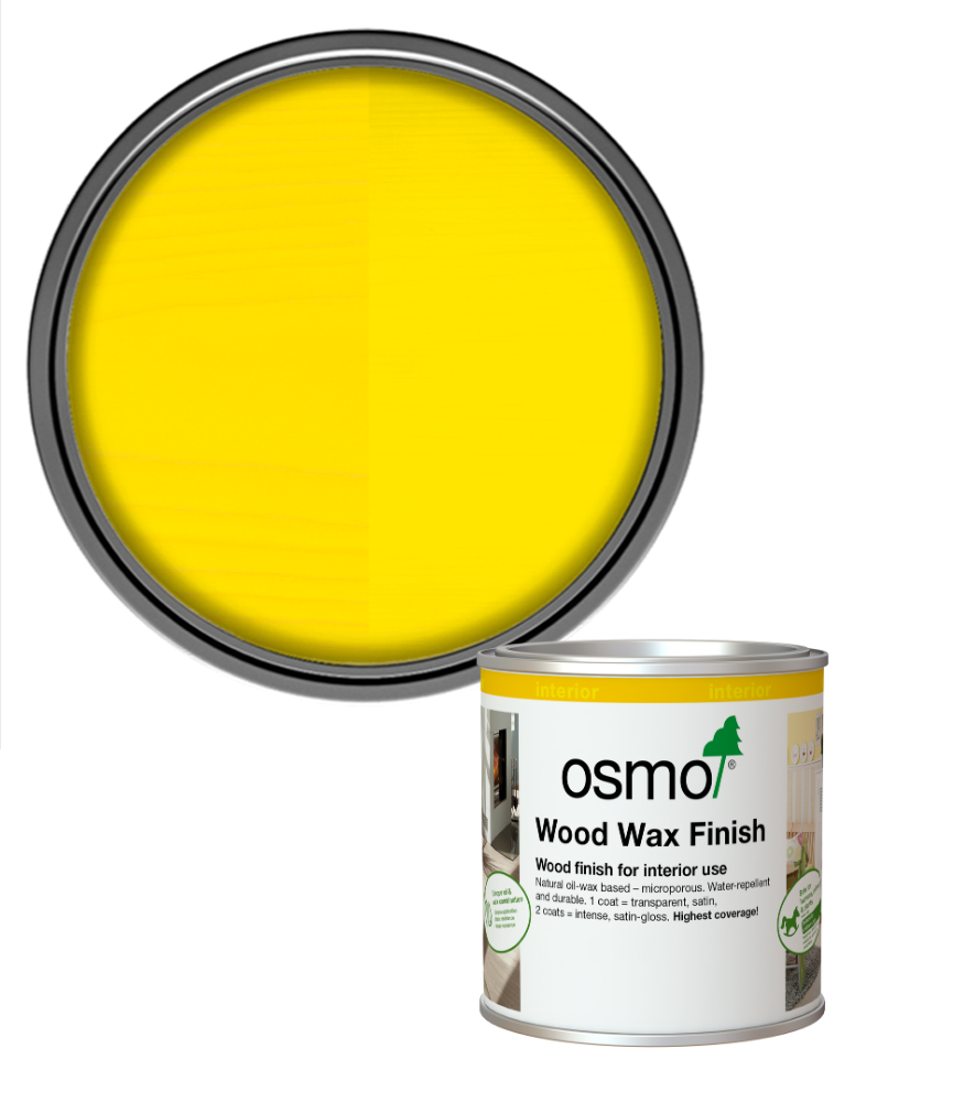 Osmo Wood Wax Finish Satin - Yellow - 375ml