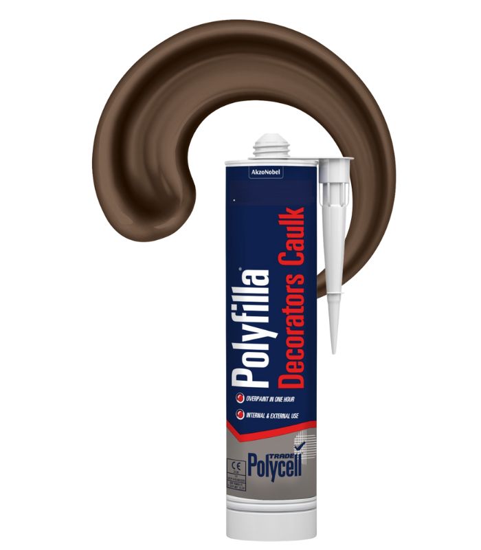 Polycell Trade Polyfilla Decorators Caulk Tube - Brown - 380ml