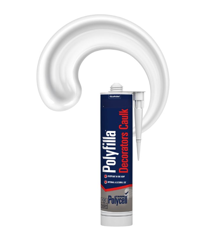 Polycell Trade Polyfilla Decorators Caulk Tube - Brilliant White - 290ml