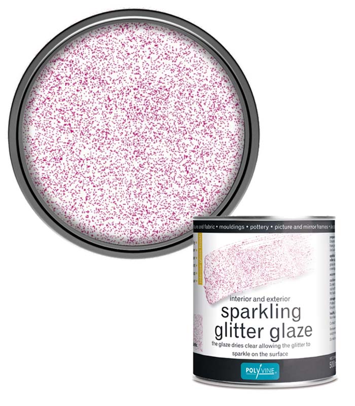 Polyvine - Glitter Glaze - Pink - 500ML
