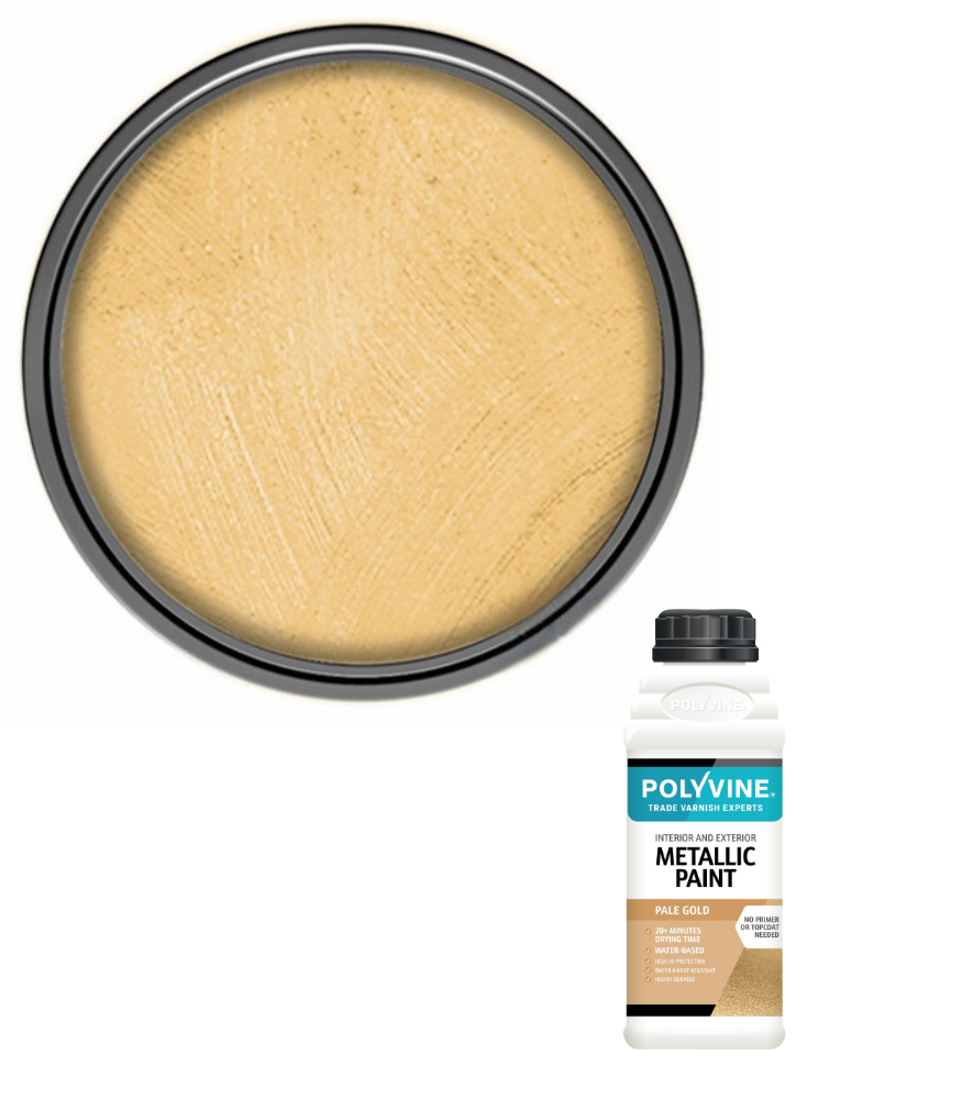 Polyvine - Acrylic Metallic Paint - Pale Gold - 100ML