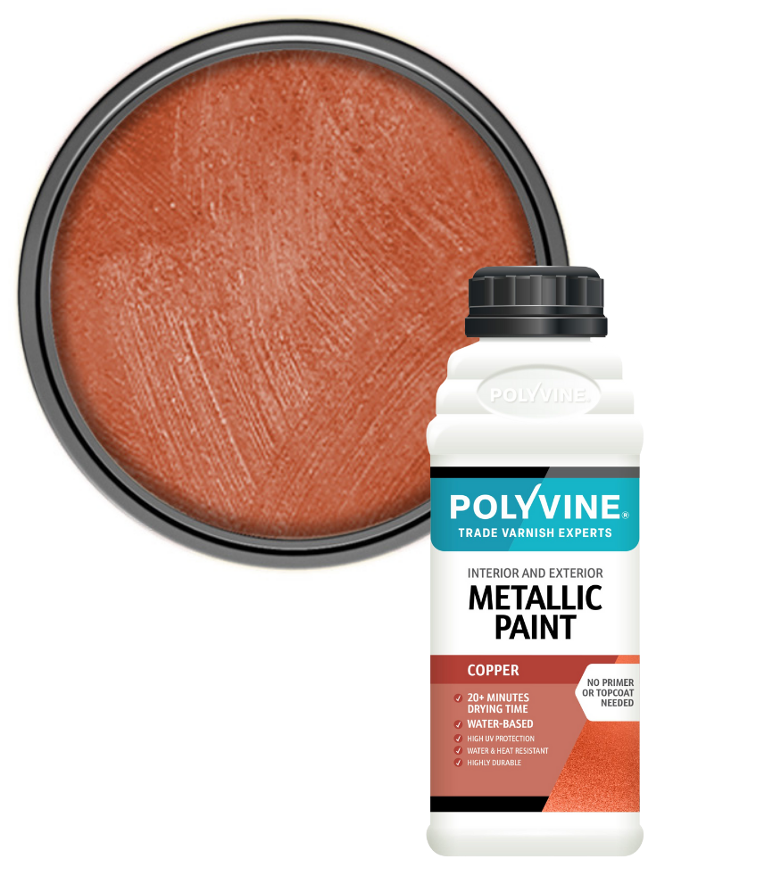 Polyvine - Acrylic Metallic Paint - Copper - 1 LITRE