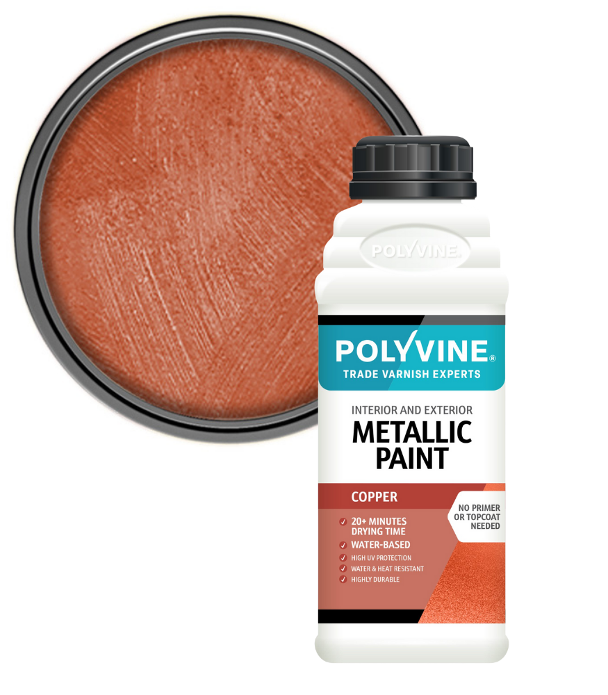 Polyvine - Acrylic Metallic Paint - Copper - 2 LITRE