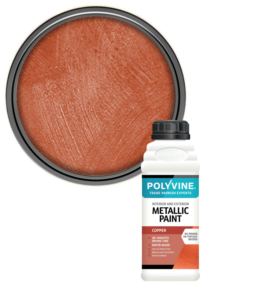 Polyvine - Acrylic Metallic Paint - Copper - 500ML