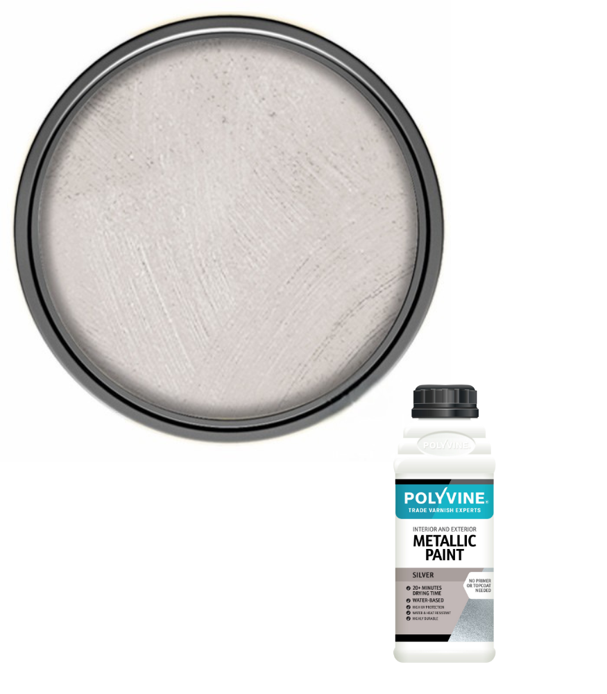 Polyvine - Acrylic Metallic Paint - Silver - 100ML