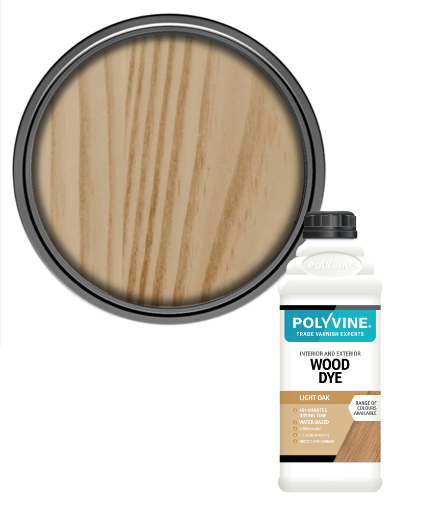 Polyvine - Wood Dye Colour - Light Oak - 500ml