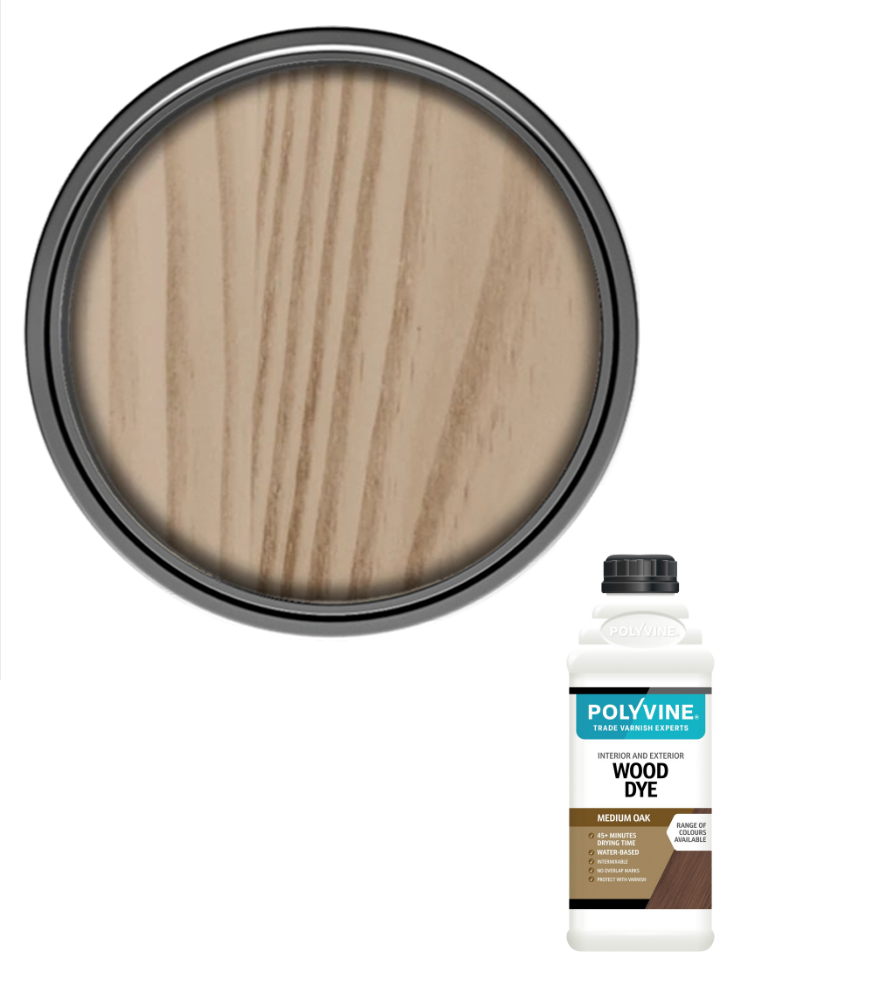 Polyvine - Wood Dye Colour - Medium Oak - 100ml
