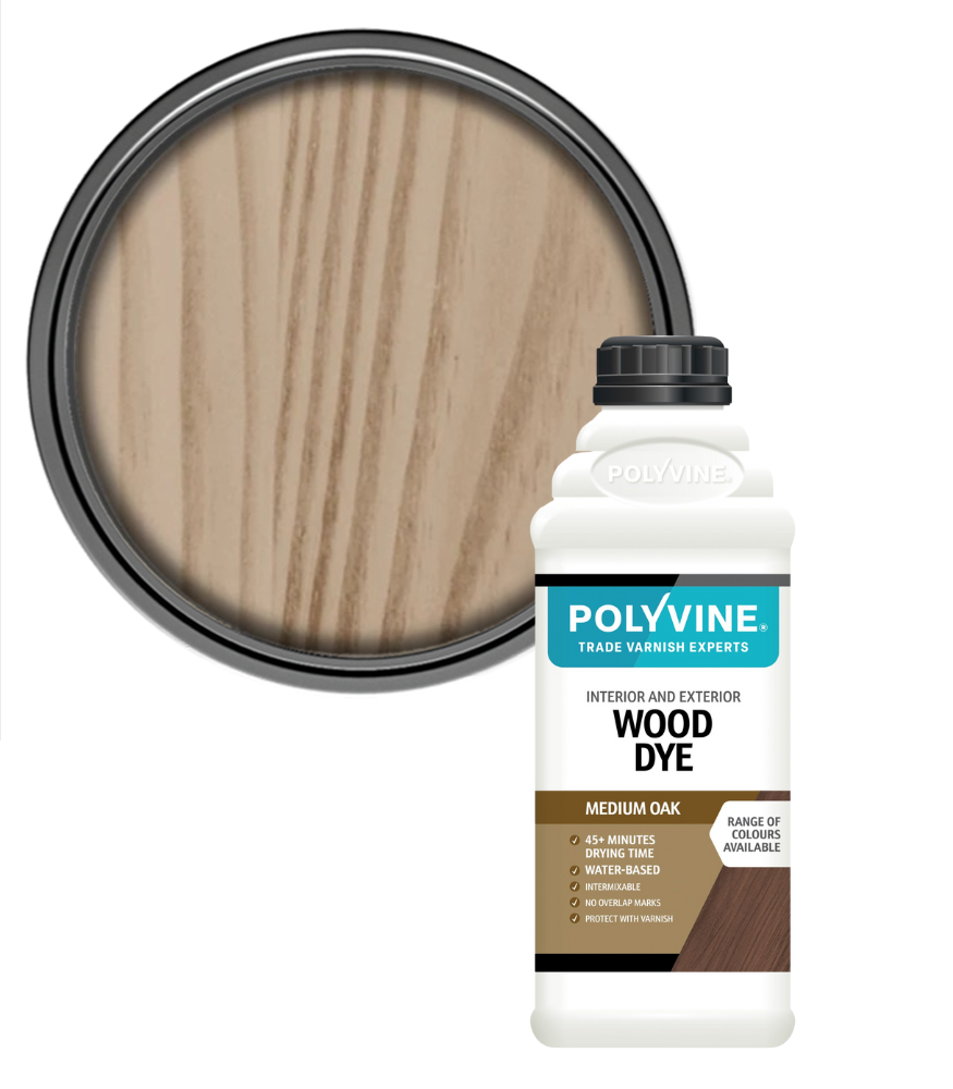 Polyvine - Wood Dye Colour - Medium Oak - 1L