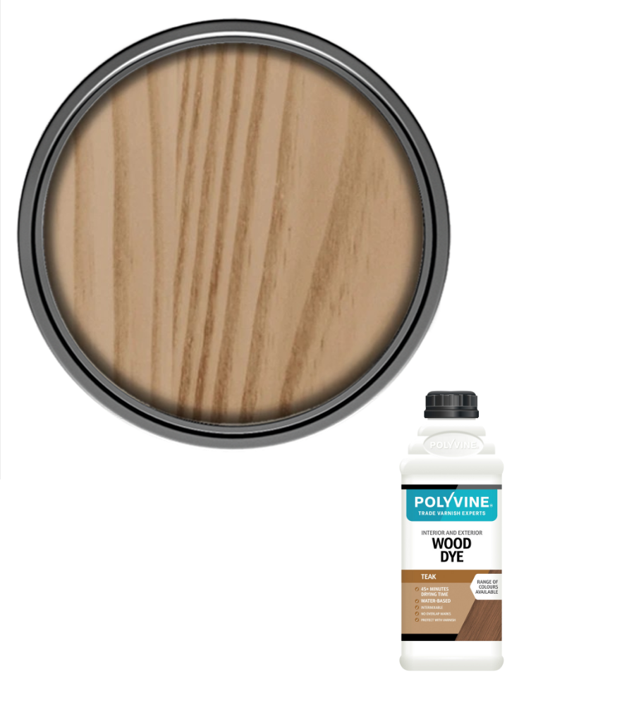 Polyvine - Wood Dye Colour - Teak - 100ml