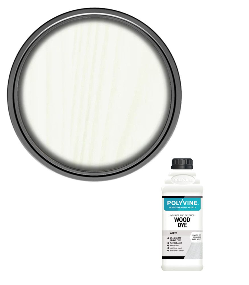 Polyvine - Wood Dye Colour - White - 100ml