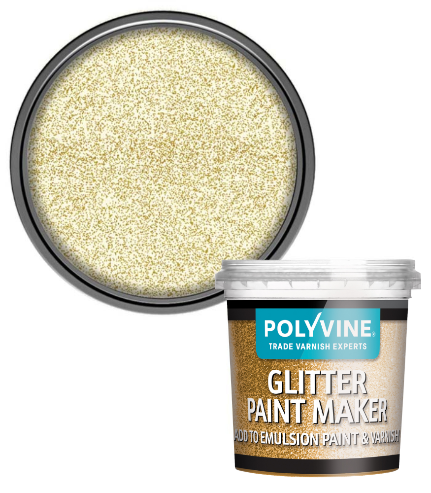 Polyvine - Glitter Paint Maker - Gold - 75g for 2.5 Litre