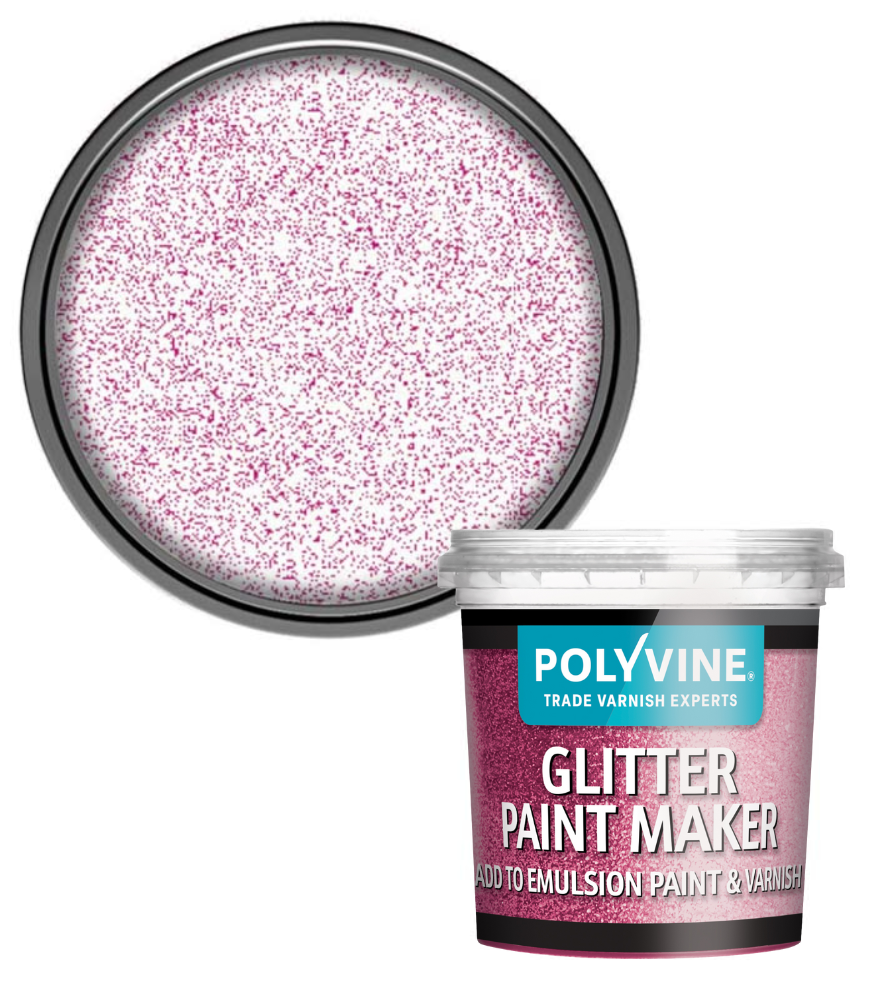 Polyvine - Glitter Paint Maker - Pink - 75g for 2.5 Litre