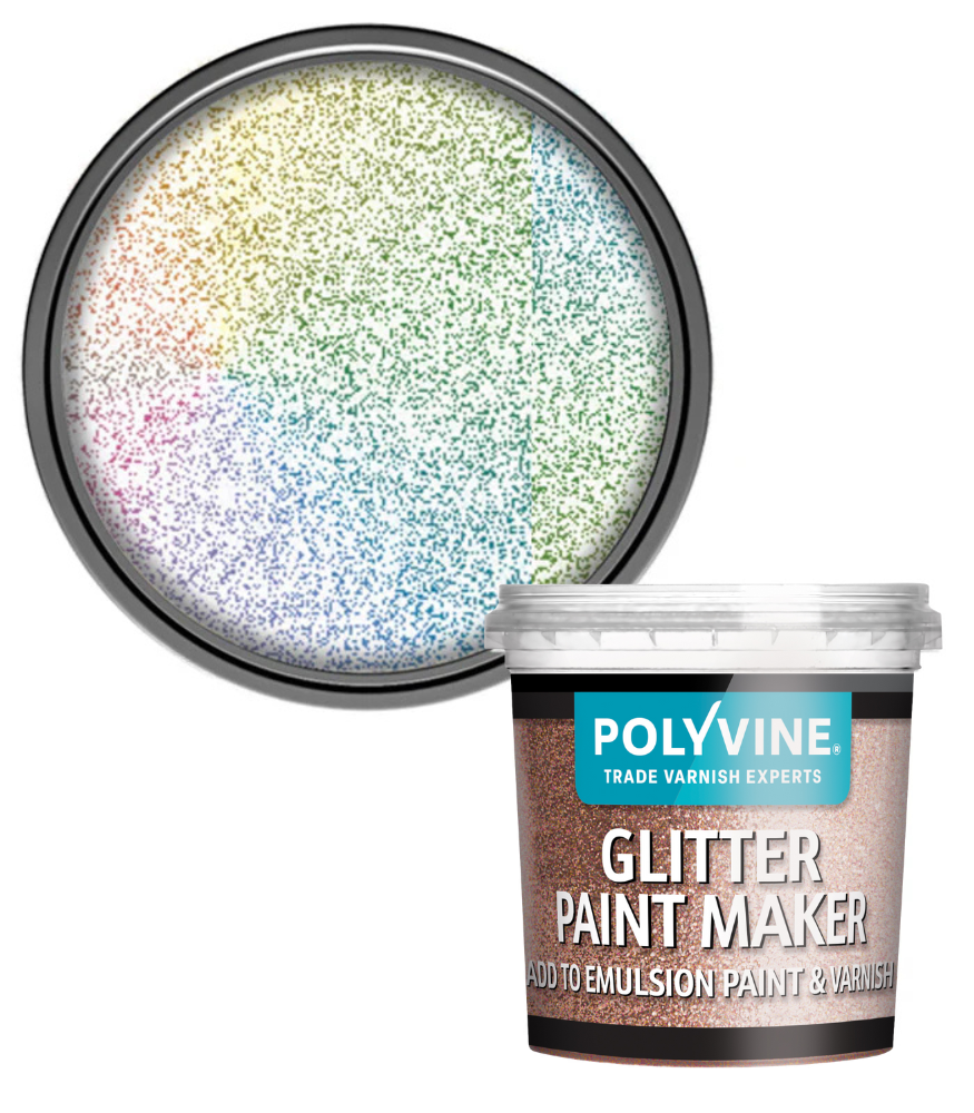 Polyvine - Glitter Paint Maker - Rainbow - 75g for 2.5 Litre