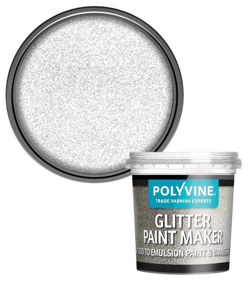 Polyvine - Glitter Paint Maker - Silver - 75g for 2.5 Litre