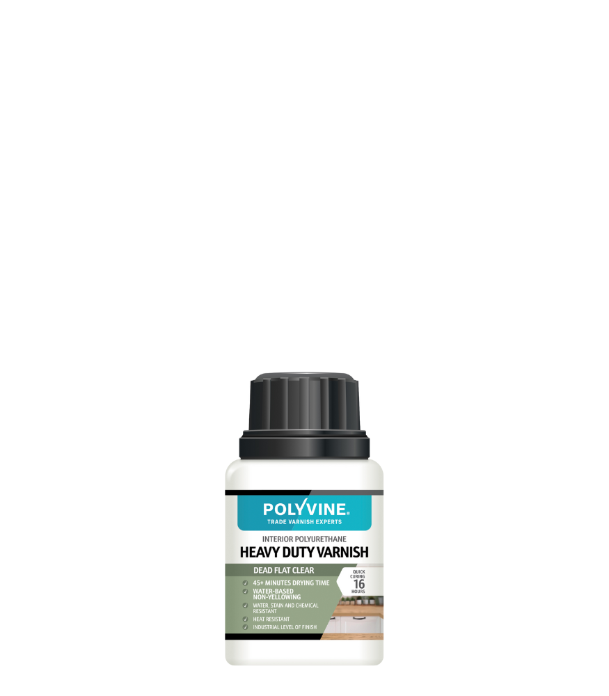Polyvine - Heavy Duty Interior Wood Varnish - Dead Flat - 100ml
