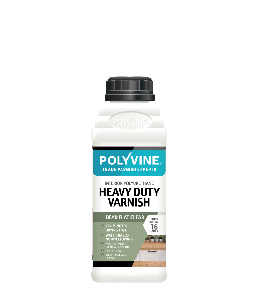 Polyvine - Heavy Duty Interior Wood Varnish - Dead Flat - 1 Litre