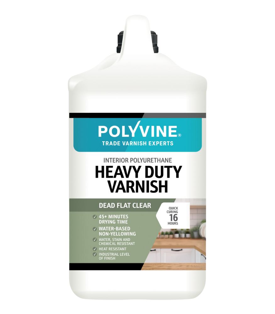 Polyvine - Heavy Duty Interior Wood Varnish - Dead Flat - 4 Litre