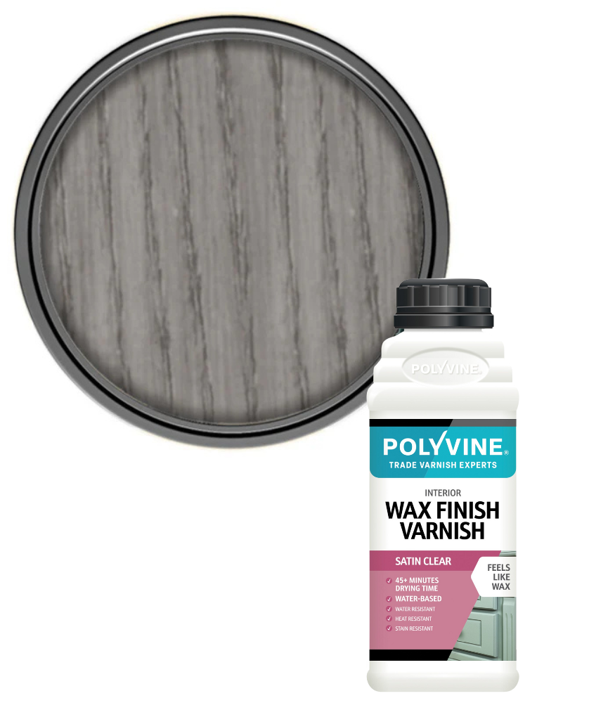 Polyvine - Wax Finish Varnish - Warm Grey - 1 LITRE