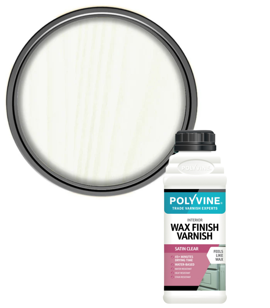 Polyvine - Wax Finish Varnish - White Wash - 500ML