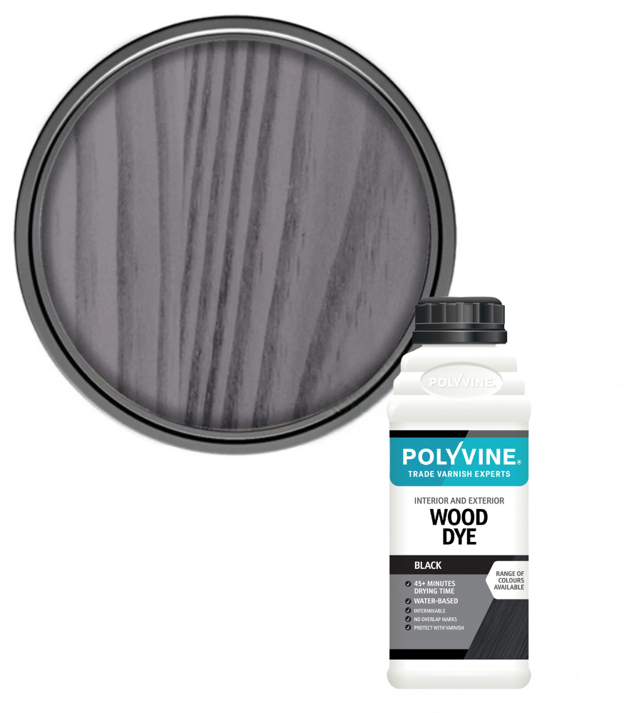Polyvine - Wood Dye Colour - Black - 500ml