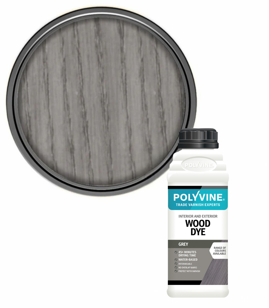 Polyvine - Wood Dye Colour - Grey - 500ml