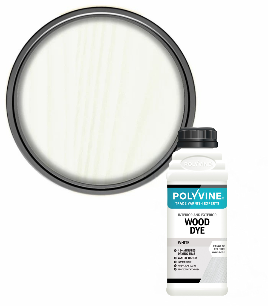 Polyvine - Wood Dye Colour - White - 500ml