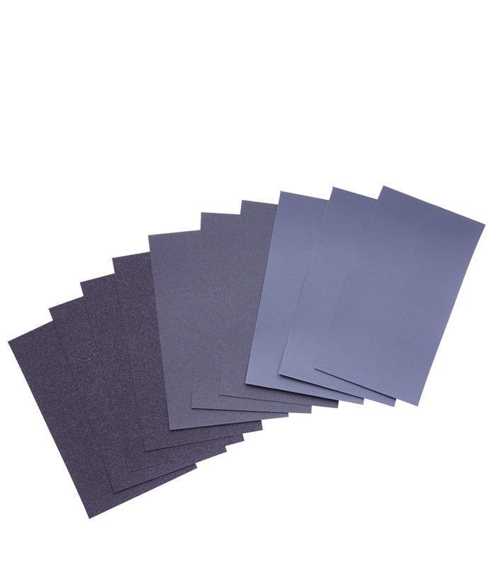 ProDec Assorted Grits Wet and Dry - 10 Sheets Half Size