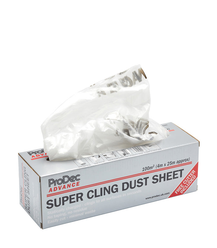 ProDec Super Cling Dust Sheet Roll - 100 sqm Coverage