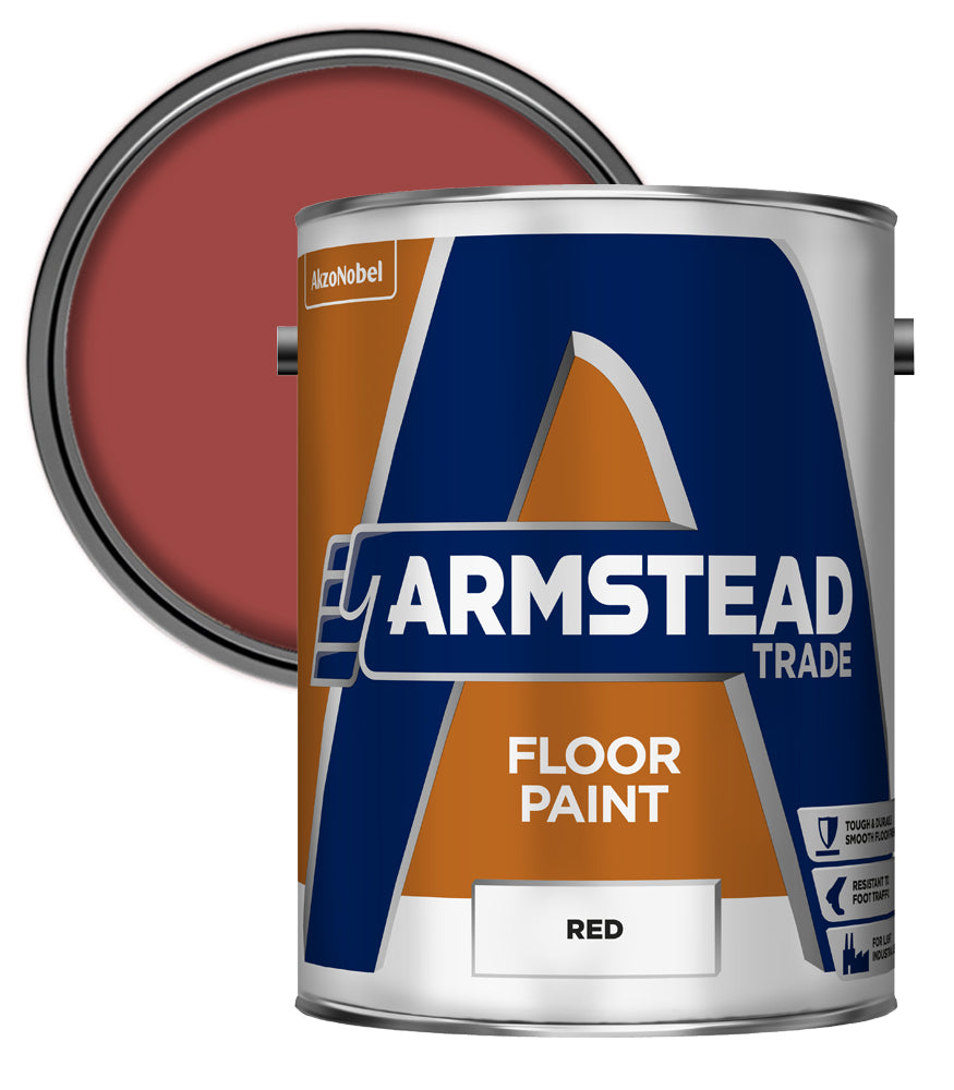 Armstead Trade Floor Paint - Red - 5 Litre