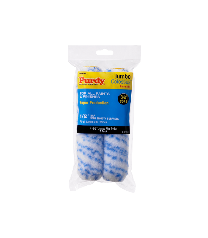 Purdy Colossus Jumbo Mini Roller Sleeve 1/2" Nap - 4.5 Inch - 2 Pack