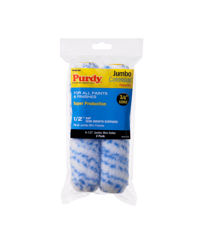 Purdy Colossus Jumbo Mini Roller Sleeve 1/2" Nap - 6.5 Inch - 2 Pack